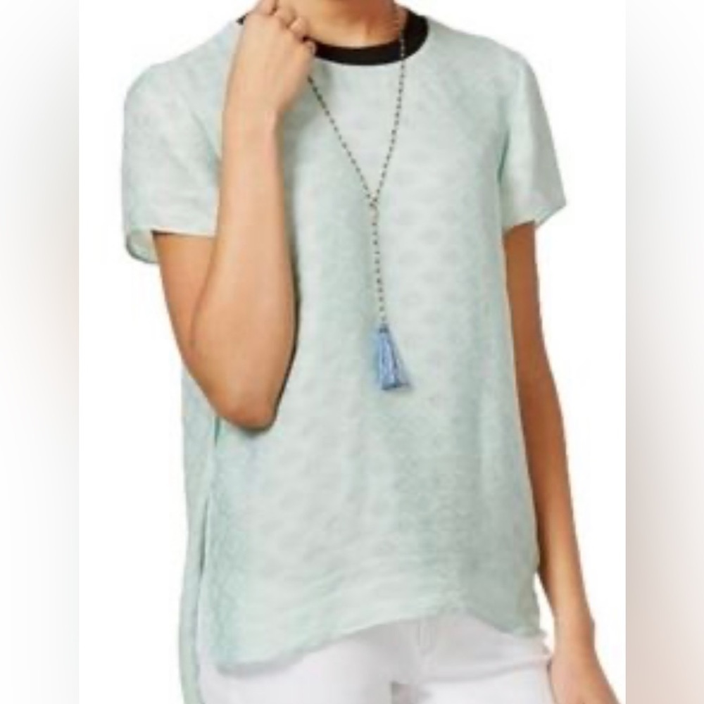 Rachel Roy Teal Side Slit Top - Size L